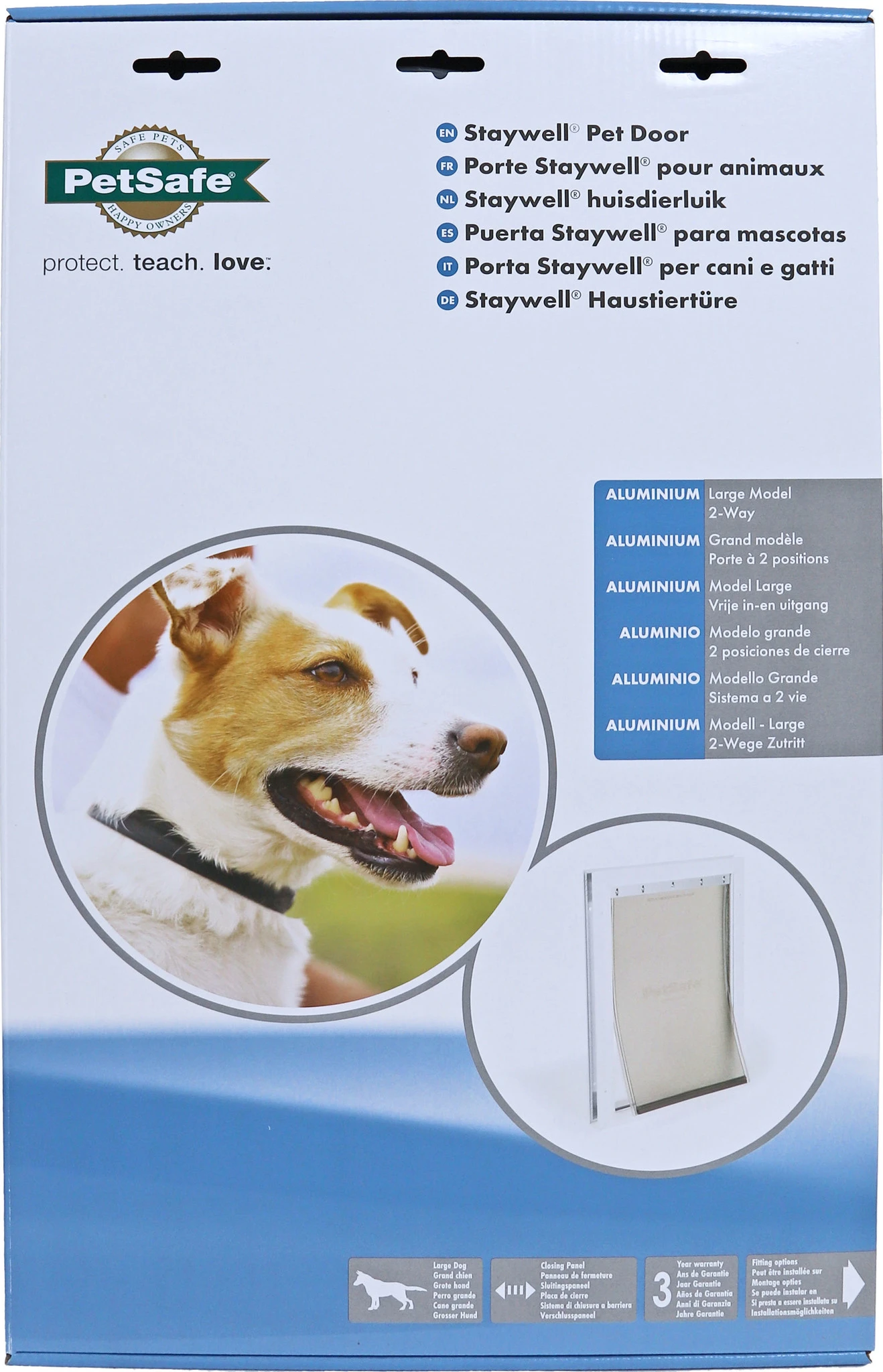 PetSafe PetSafe Aluminium Hondendeur Nr. 640/L, Wit/transparant. 6 PetSafe PetSafe Aluminium Hondendeur Nr. 640/L, Wit/transparant. - Afbeelding 6