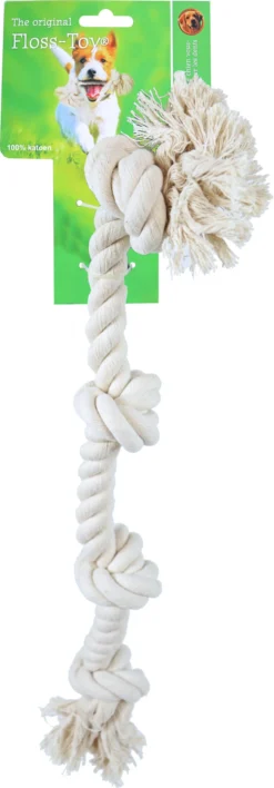 Boon Floss-toy Wit, 4-knoop. -Huisdierproducten image 1274