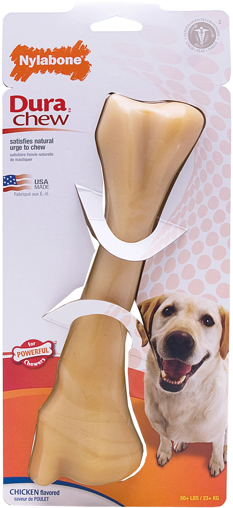 Nylabone Nylabone D.C. Chicken Bone XXL 1 St. Boven 25kg 1 Nylabone Nylabone D.C. Chicken Bone XXL 1 St. Boven 25kg