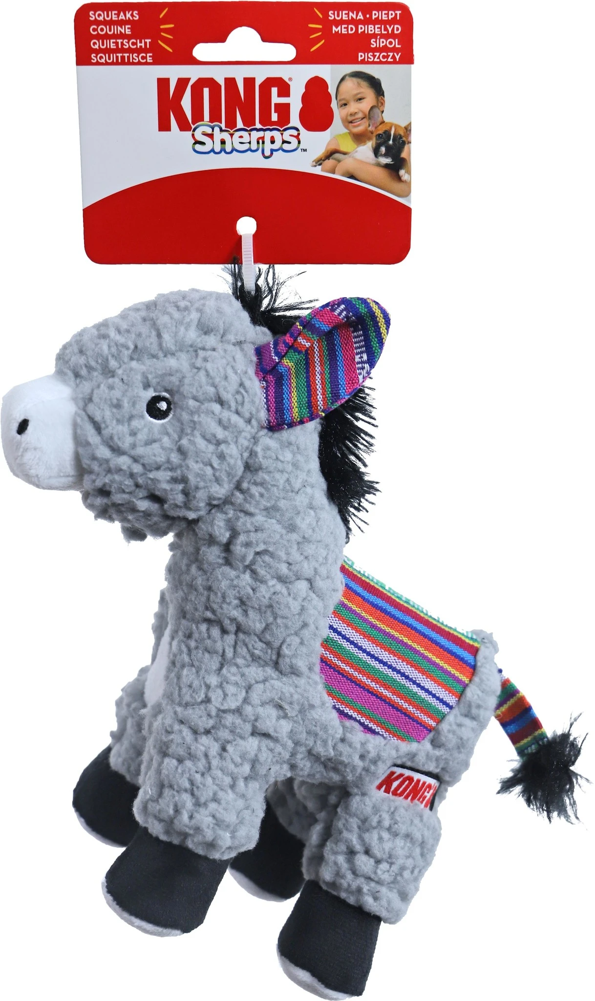 Kong Kong Hond Sherps Donkey, Medium. 1 Kong Kong Hond Sherps Donkey, Medium.