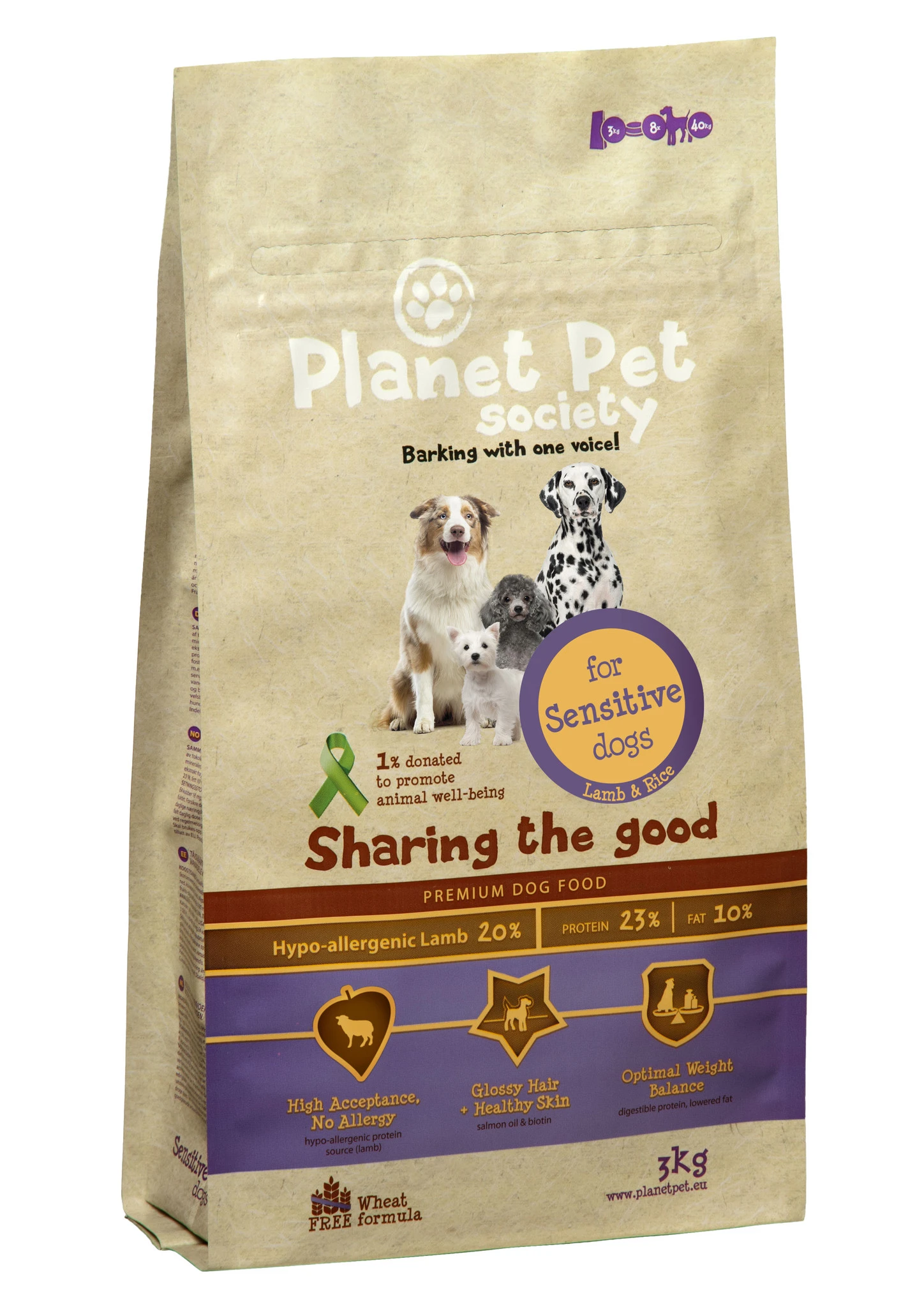 Planetpet PLANET PET SENSITIVE OP BASIS VAN LAM EN RIJST (20% KIP) 15 KG 1 Planetpet PLANET PET SENSITIVE OP BASIS VAN LAM EN RIJST (20% KIP) 15 KG