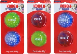 Kong Kong Hond Squeezz Geodz Assorti, Large Pak A 2 Stuks.