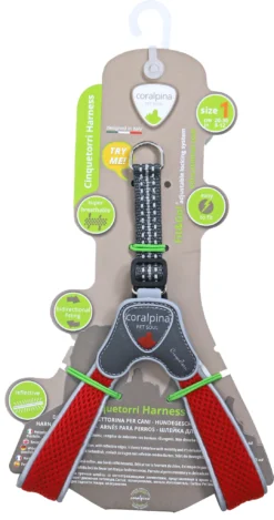 Coralpina Coralpina Harness Cinquetorri Rood, Maat 1. C100RD010 -Huisdierproducten image 160
