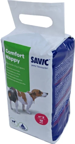 Savic Savic Comfort Nappy Nr. 3, 34-48 Cm Pak A 12 Stuks. -Huisdierproducten image 1806