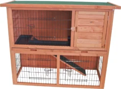 Boon Konijnenhok Bouwpakket Met Ren En Plastic Lade, Bruin 111x45x92 Cm. -Huisdierproducten image 2103