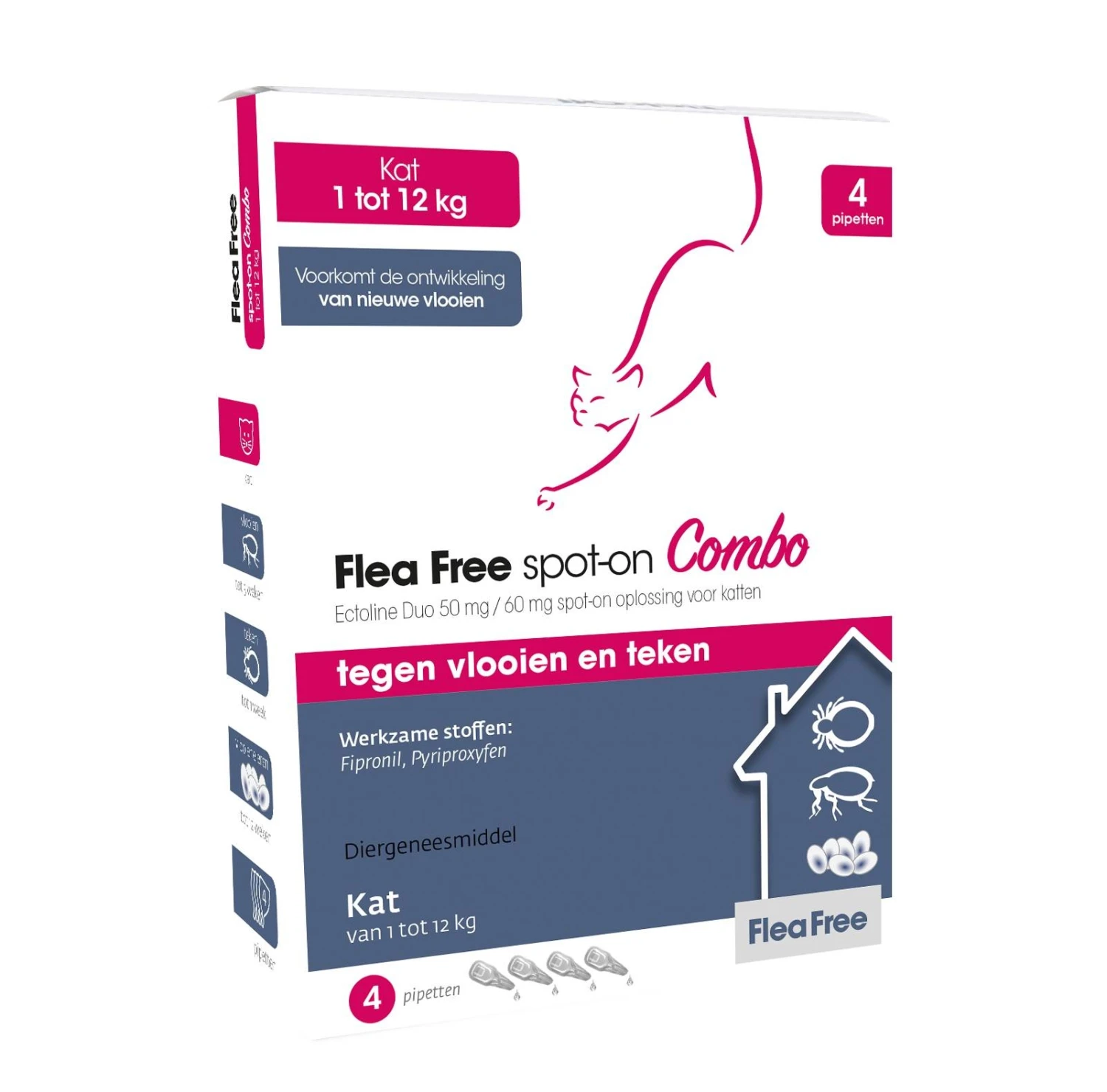 Emax Flea Free Spot On Combo Kat 4 Pip. 3 Emax Flea Free Spot On Combo Kat 4 Pip. - Afbeelding 3