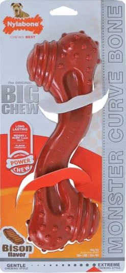 Nylabone Nylabone Dura Chew Big Curve Bone Bison, Monster. NBW107P