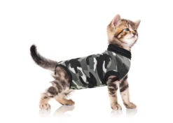 Suitical Happy Recovery Recovery Suit Cat Z Camo XXXSmall Black 1 St. 29cm -Huisdierproducten image 2581
