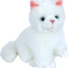 Boony "Natural Decoration" Boony Natural Decoration Kitten Pluche Zittend Wit, 20 Cm.