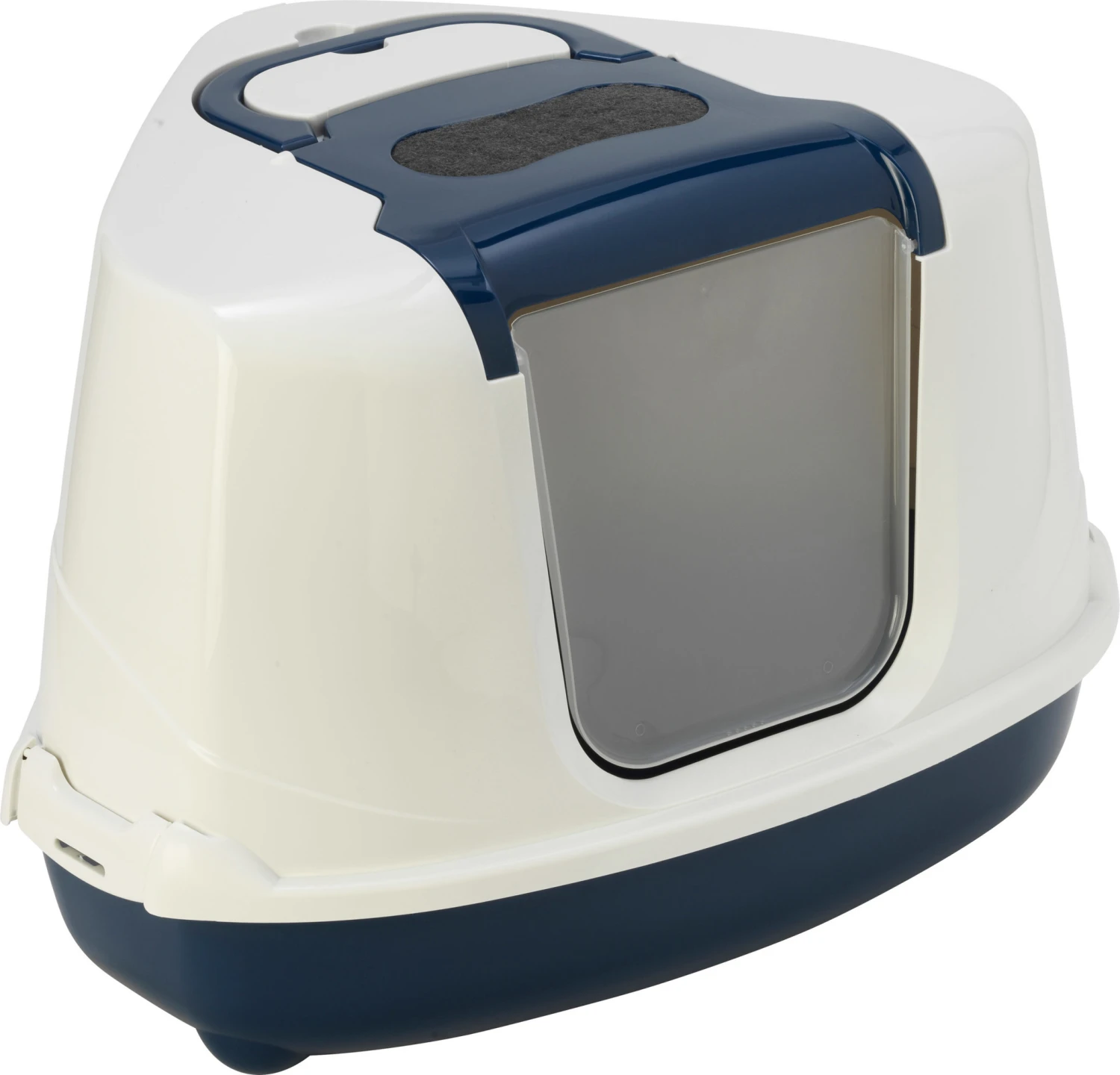 Moderna Moderna Kattentoilet Flip Corner, Blue Berry/wit. 4 Moderna Moderna Kattentoilet Flip Corner, Blue Berry/wit. - Afbeelding 4