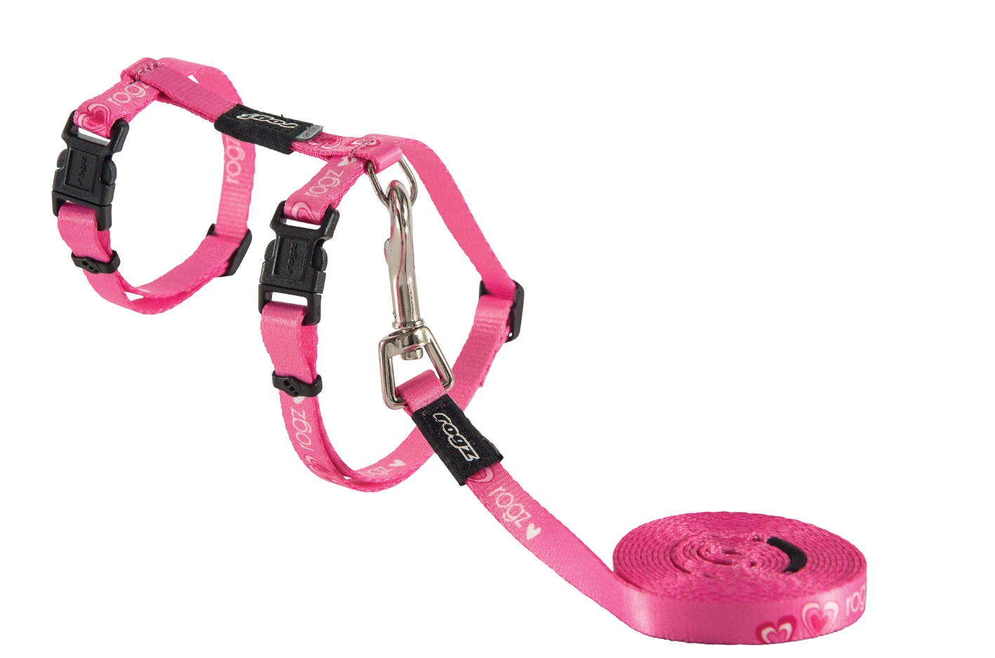 Rogz Beltz Catz KiddyCat Tuig+Lijn S Roze Hearts 1 St. Small 1 Rogz Beltz Catz KiddyCat Tuig+Lijn S Roze Hearts 1 St. Small