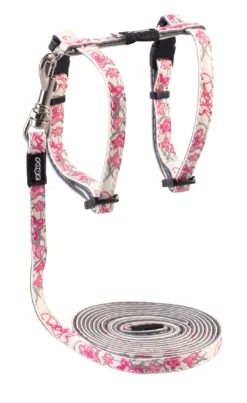 Rogz Beltz Catz GlowCat Tuig+Lijn S Pink Butterflies 1 St. Small