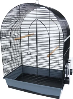 Interzoo Interzoo Vogelkooi Lusi 3, Zwart/grijs.
