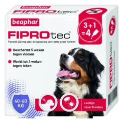 Beaphar FiproTec Dog 40-60kg 3+1 4 Pip. 11 Beaphar FiproTec Dog 40-60kg 3+1 4 Pip. -Huisdierproducten image 375
