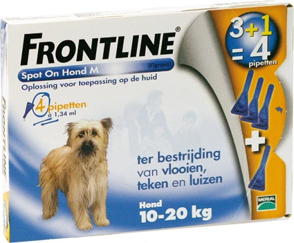 Frontline Frontline Spot On Dog M 4 Pipet 1 St. 10-20 Kg 5 Frontline Frontline Spot On Dog M 4 Pipet 1 St. 10-20 Kg - Afbeelding 5