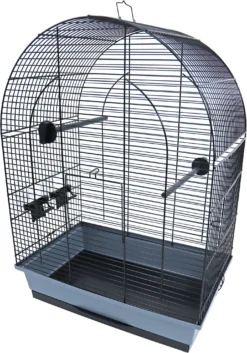 Interzoo Interzoo Vogelkooi Lusi 2, Zwart/grijs.