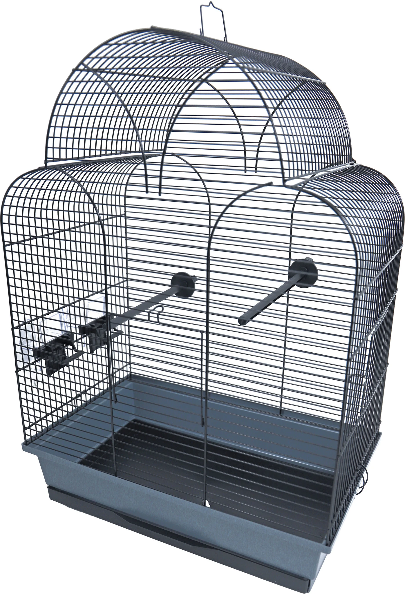 Interzoo Interzoo Vogelkooi Sonia, Zwart/grijs. 1 Interzoo Interzoo Vogelkooi Sonia, Zwart/grijs.