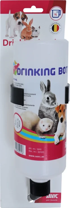 Savic Savic Drinkfles Biba Met Plastic Klem, 1000 Ml. -Huisdierproducten image 4670