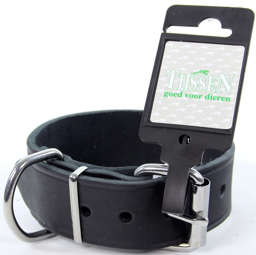 Tijssen Goed Voor Dieren Halsband Vetleer Zwart 1 St. 35mm X 50cm 4 Tijssen Goed Voor Dieren Halsband Vetleer Zwart 1 St. 35mm X 50cm - Afbeelding 4