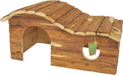 Boon Knaagdierhuis Golfdak Hout Natural, 43 Cm.