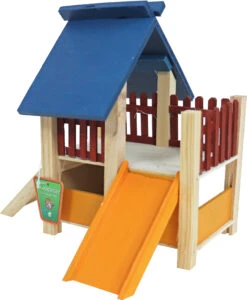 Boon Hamsterhuis Hout Met Veranda Gekleurd, 19 Cm. -Huisdierproducten image 5053