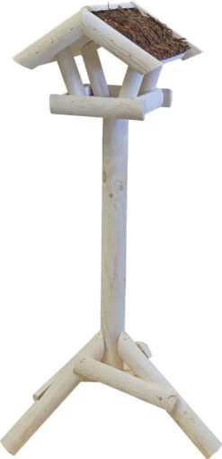 Voederhuis Wit Mini Met Tenen Dak.