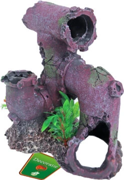 Boon Aqua Deco Boon Aqua Deco Ornament Polyresin Gezonken Buizen, 17 Cm. -Huisdierproducten image 5920