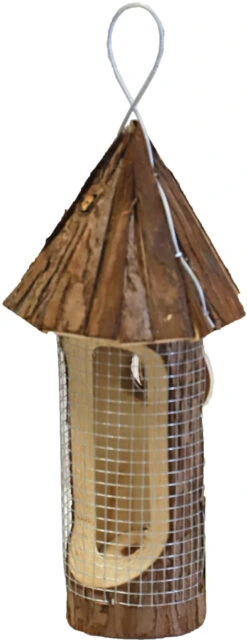 Pindahouder 'natural' Rond Met Puntdak Hangbaar, 31 Cm. -Huisdierproducten image 5947