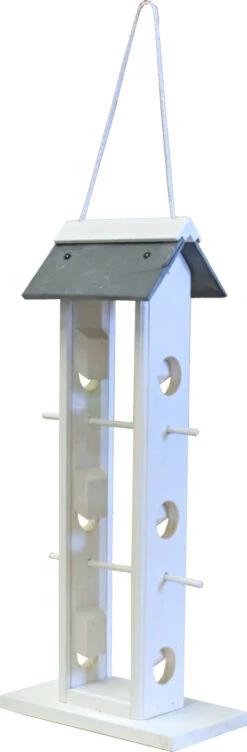 Voedersilo Wit/leisteen 6-gaats Hangbaar, 52 Cm. -Huisdierproducten image 6029