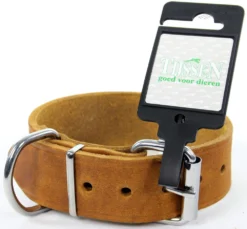 Tijssen Goed Voor Dieren Halsband Vetleer Cognac 1 St. 35mm X 55cm -Huisdierproducten image 604
