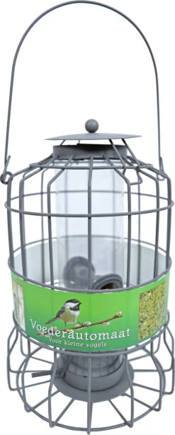 Boon Voederautomaat Metaal Voor Kleine Vogels Grijs, 24x17 Cm.