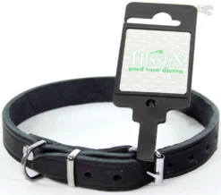 Tijssen Goed Voor Dieren Halsband Vetleer Zwart 1 St. 18mm X 45cm -Huisdierproducten image 612