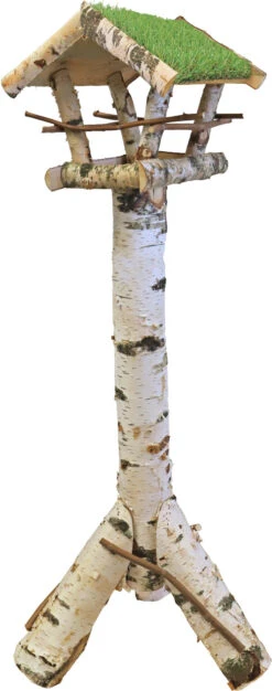 Voederhuis Berken Met Gazon (kunstgras) Dak.