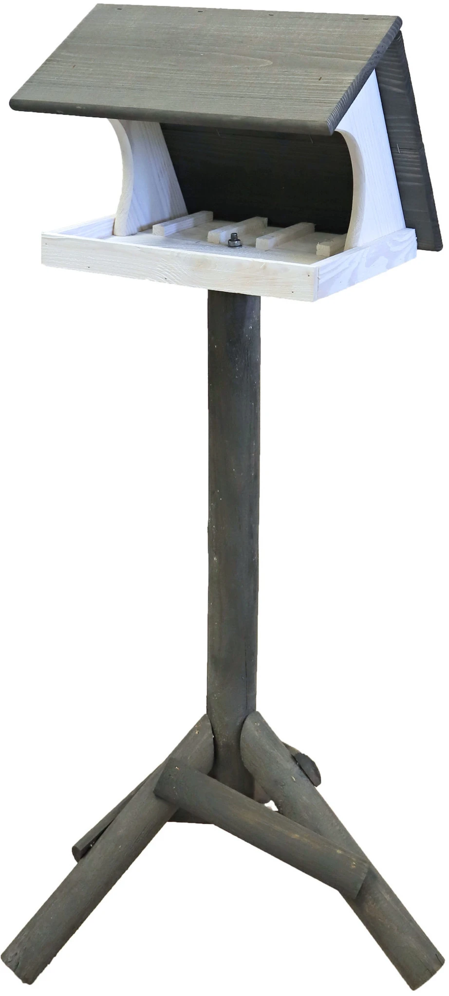 Voederplateau Met Dak En Pindakaaspot Houder, Grijs/wit. 2 Voederplateau Met Dak En Pindakaaspot Houder, Grijs/wit. - Afbeelding 2