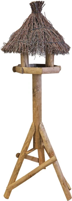 Voederhuis Bruin Rond Met Tenen Dak. -Huisdierproducten image 6256