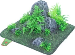 Boon Aqua Deco Boon Aqua Deco Landscape Rots Met Planten Centre, 24x12 Cm.