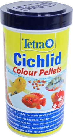 Tetra Voeders Tetra Cichlid Colour Pellets, 500 Ml.