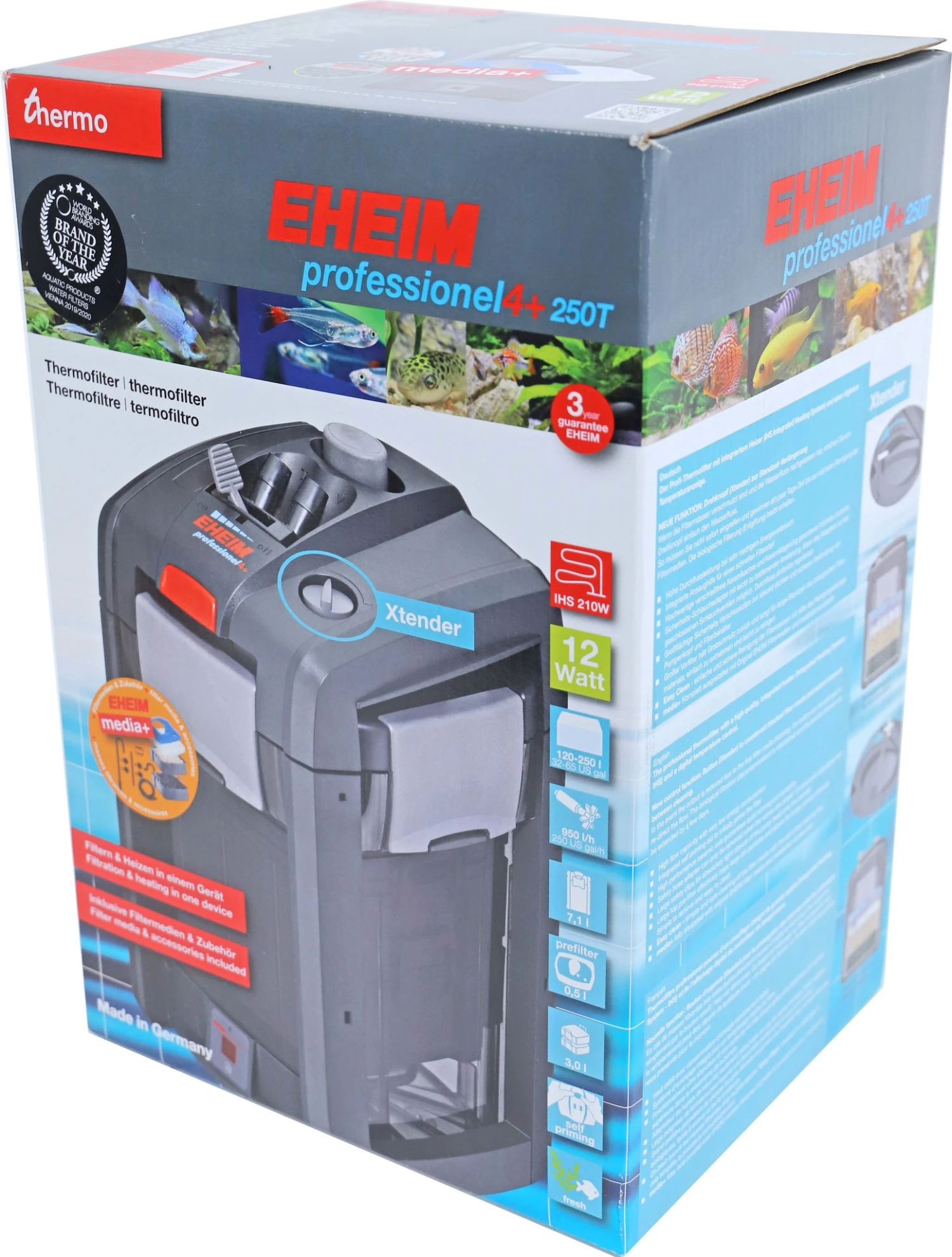 Eheim Eheim Buitenfilter Professional 4+ Thermo, 250 Inclusief Filtermassa. 5 Eheim Eheim Buitenfilter Professional 4+ Thermo, 250 Inclusief Filtermassa. - Afbeelding 5