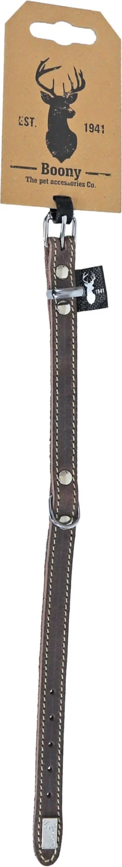 Boony "Est 1941" Boony 'Est 1941' Halsband Leder 12 Mm/30 Cm, Brown.