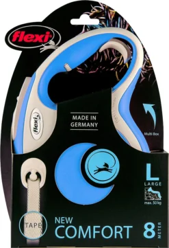 Flexi Flexi Rollijn NEW COMFORT Tape L Blauw, 8 Meter.