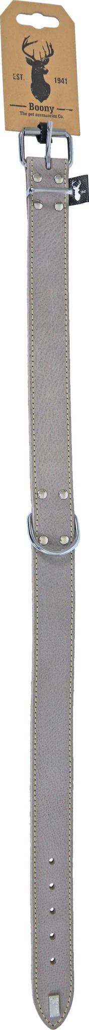 Boony "Est 1941" Boony 'Est 1941' Halsband Leder 30 Mm/60 Cm, Grey.